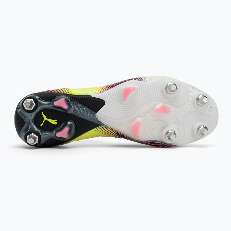Scarpe da calcio da uomo PUMA Future 8 Ultimate MxSG allarme giallo/puma nero/sole colpito 4