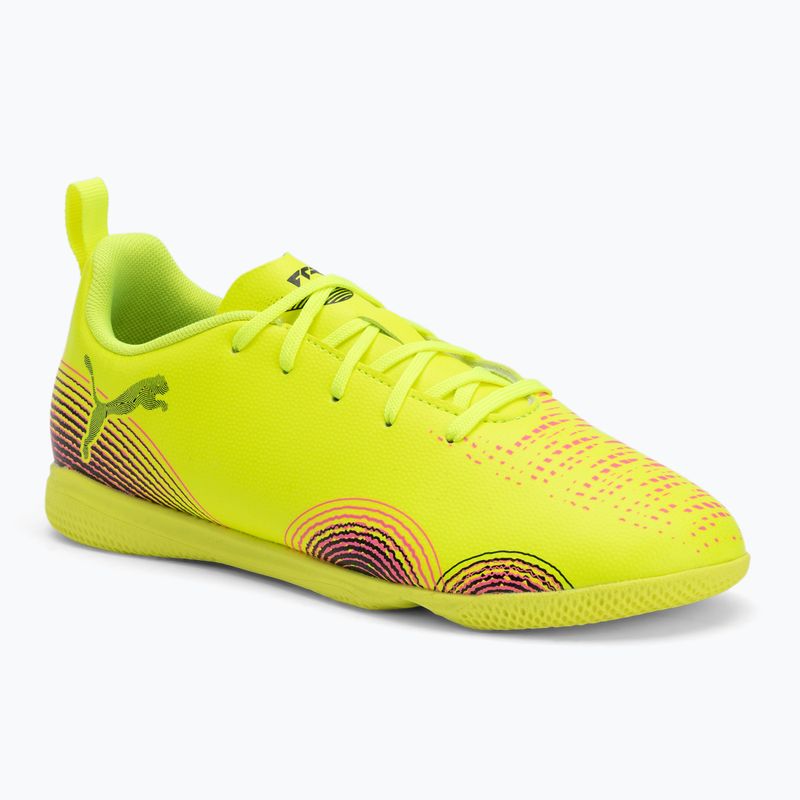 PUMA Future 8 Play It Allarme giallo / puma nero / sole colpito scarpe da calcio per bambini