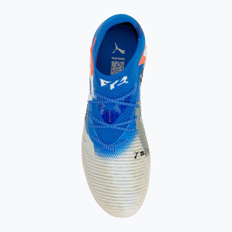 Scarpe da calcio da uomo PUMA Future 8 Ultimate Forever FG bianco/ultra blu/grigio piuma/puma nera/rosso brillante 5