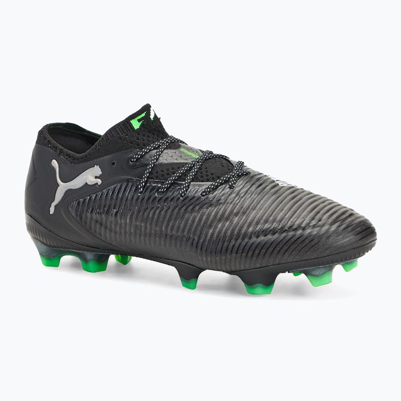 Scarpe da calcio da uomo PUMA Future 8 Ultimate Low FG puma nero/grigio chiaro freddo/verde fluo