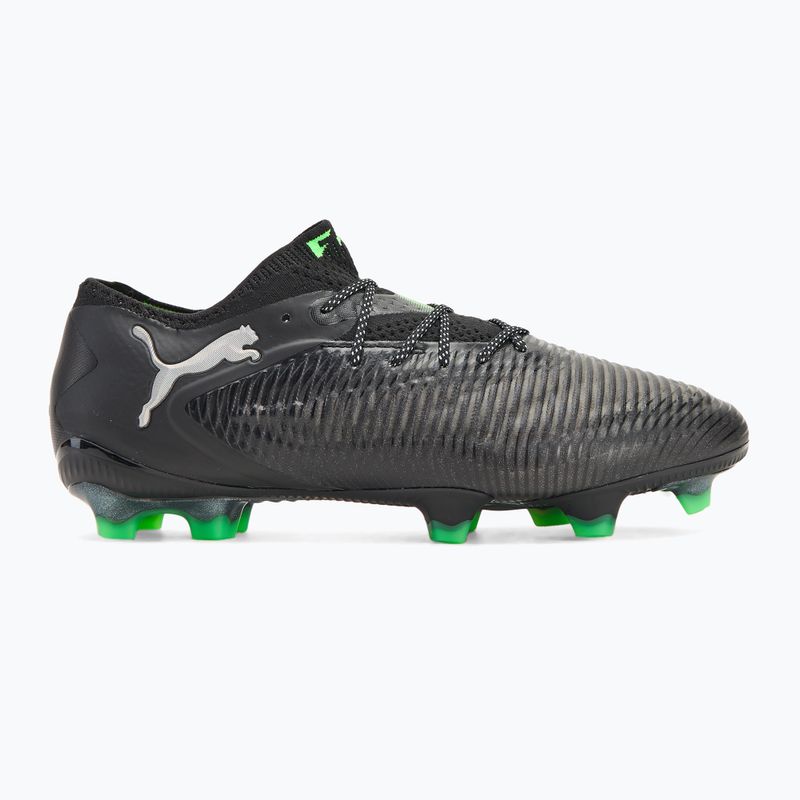 Scarpe da calcio da uomo PUMA Future 8 Ultimate Low FG puma nero/grigio chiaro freddo/verde fluo 2