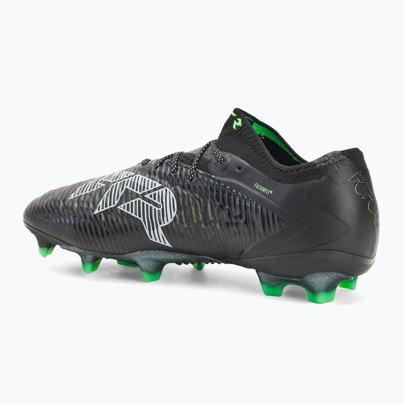 Scarpe da calcio da uomo PUMA Future 8 Ultimate Low FG puma nero/grigio chiaro freddo/verde fluo 3