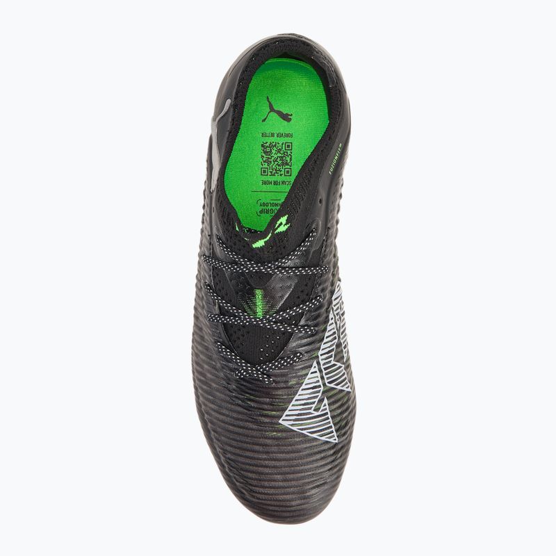 Scarpe da calcio da uomo PUMA Future 8 Ultimate Low FG puma nero/grigio chiaro freddo/verde fluo 5