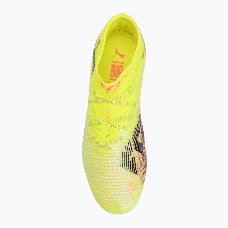 Scarpe da calcio da uomo PUMA Future 8 Ultimate Low FG allerta giallo/puma nero/sole colpito 5