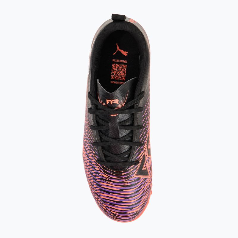 Scarpe da calcio per bambini PUMA Future 8 Play TT + Mid puma nero/puma bianco/rosso brillante 5