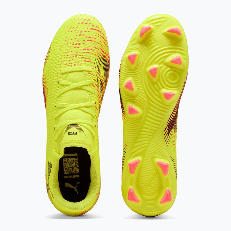 Scarpe da calcio da uomo PUMA Future 8 Play FG/AG yellow alert/ puma nero/ sole colpito 3