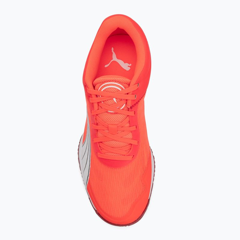 PUMA Accelerate Turbo scarpe da pallamano rosso/bianco/cremisi scuro/nero 5