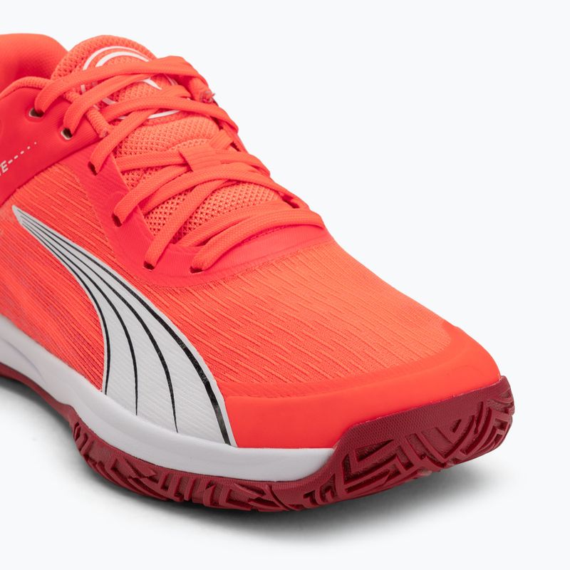 PUMA Accelerate Turbo scarpe da pallamano rosso/bianco/cremisi scuro/nero 7