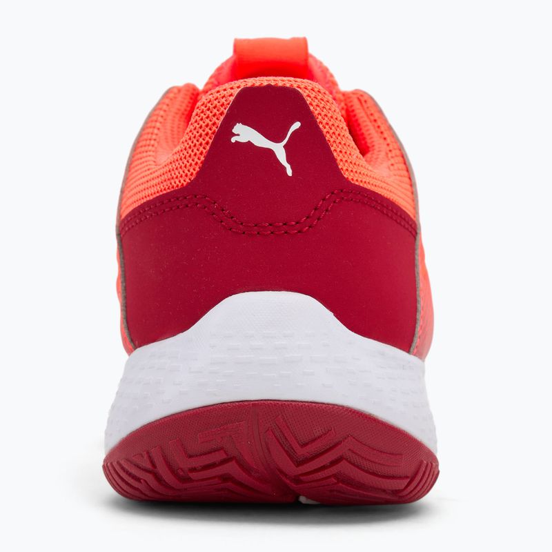 PUMA Accelerate Jr scarpe da pallamano per bambini rosso/bianco/cremisi scuro/nero 6