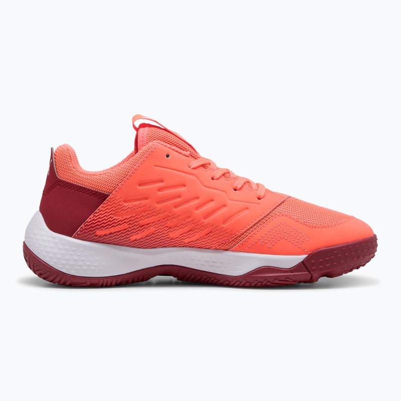 PUMA Accelerate Jr scarpe da pallamano per bambini rosso/bianco/cremisi scuro/nero 8