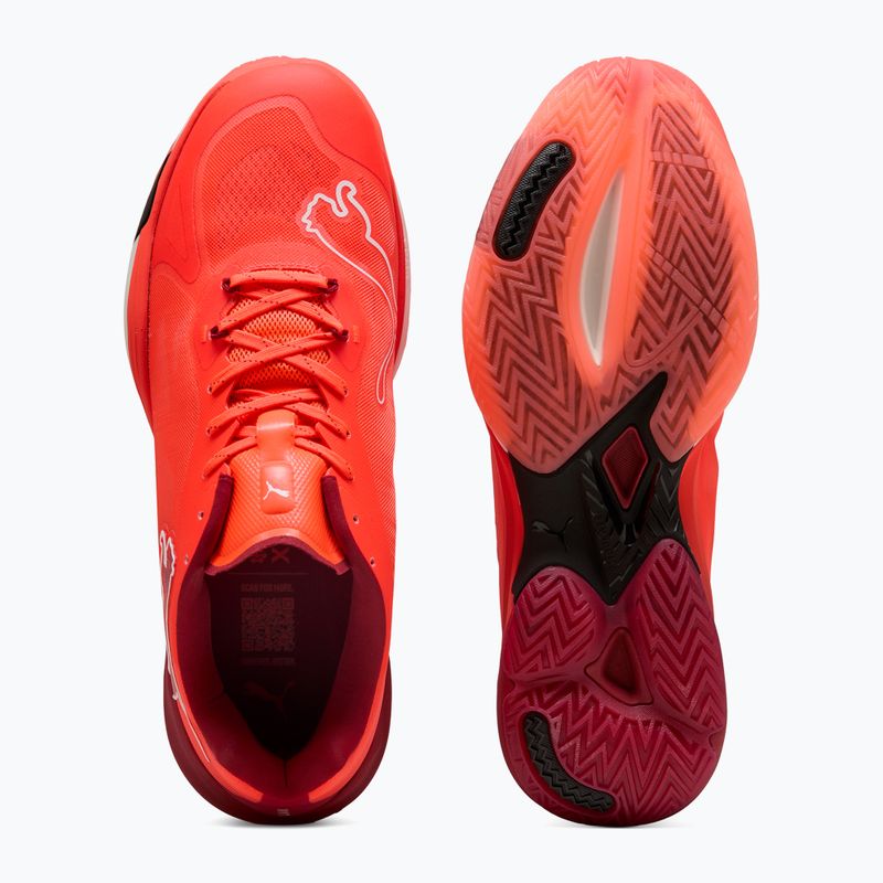 Scarpe da pallamano PUMA Vantage Nitro rosso vivo / puma bianco / dark crimson / puma nero 12