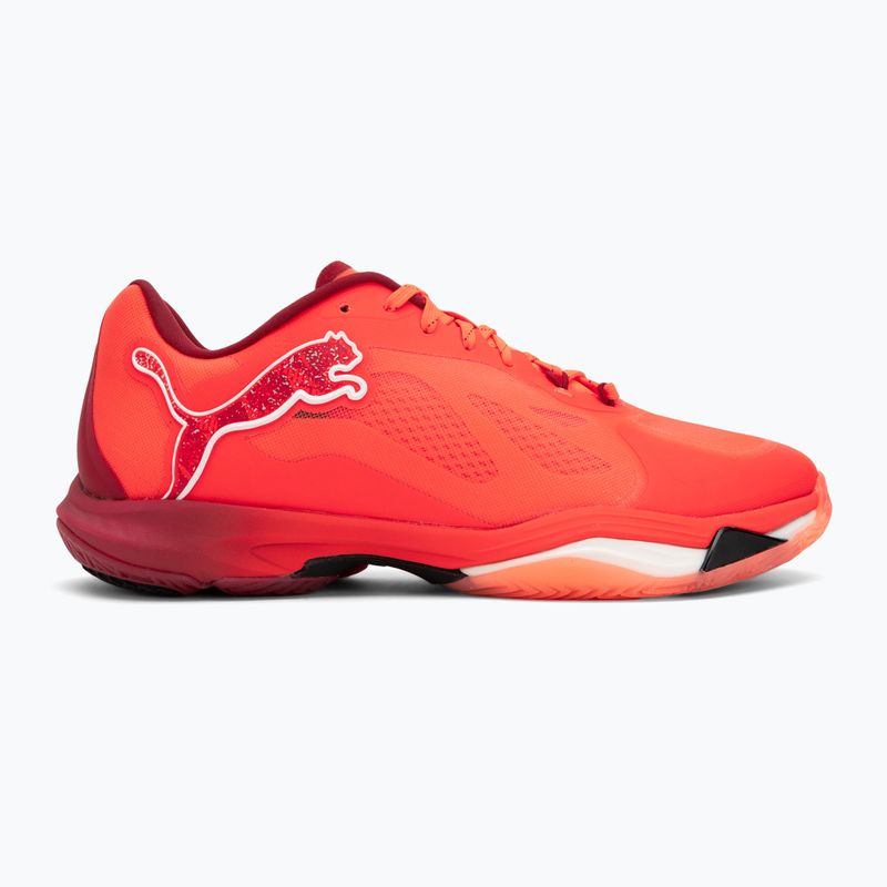Scarpe da pallamano PUMA Vantage Nitro rosso vivo / puma bianco / dark crimson / puma nero 2