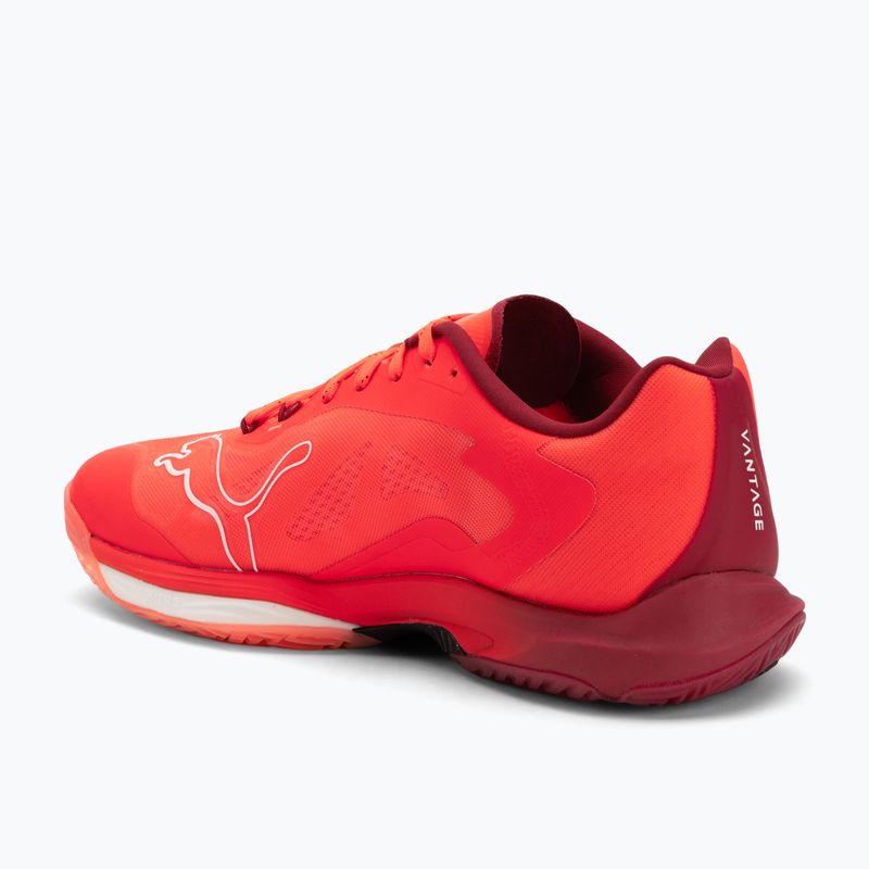 Scarpe da pallamano PUMA Vantage Nitro rosso vivo / puma bianco / dark crimson / puma nero 3
