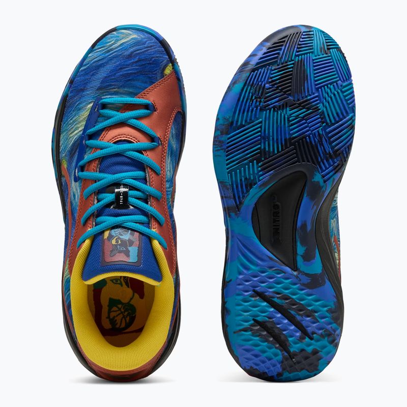 Scarpe da basket da uomo PUMA All-Pro Nitro Dylan Exhibit blu vivo/blu tropicale 10