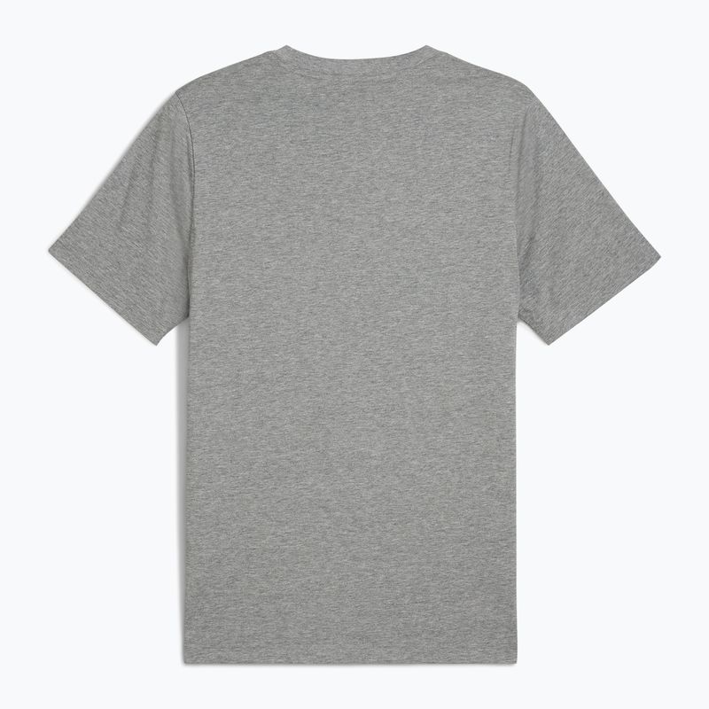 PUMA ESS Small No. 1 Logo Tee Uomo grigio medio heather 2