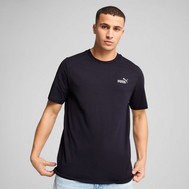 PUMA ESS Small No. 1 Logo Tee Uomo Nuovo navy 3