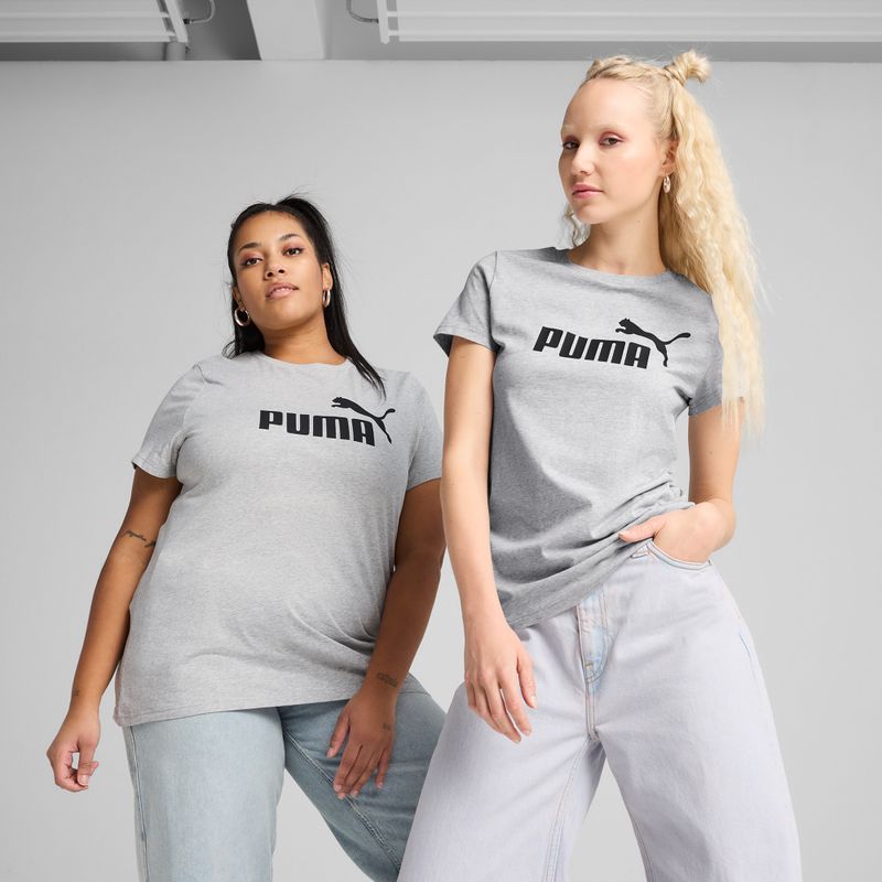 Maglietta PUMA ESS No. 1 Logo Donna Grigio chiaro Heather 3