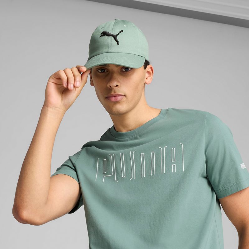 Cappello da baseball PUMA Ess Puma Cat BB verde luna 3