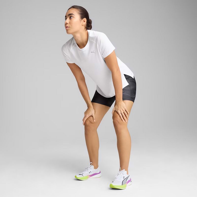 Maglietta da corsa da donna PUMA Run Graphic Mesh Tee puma bianco 4