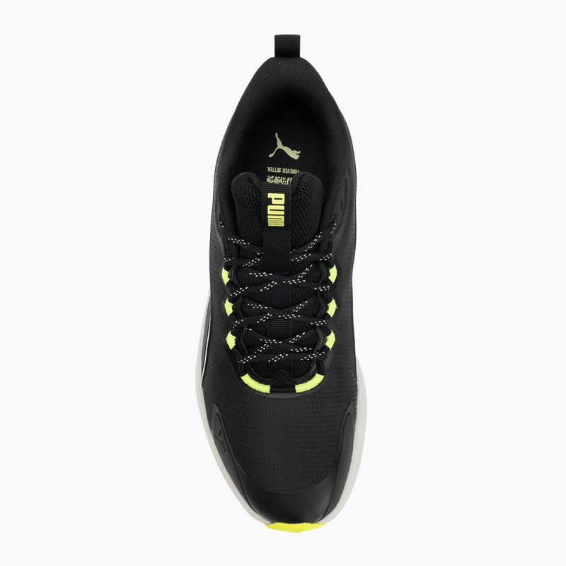 PUMA Skyrocket Lite Trail scarpe da corsa puma nero / grigio piuma / giallo allarme 5