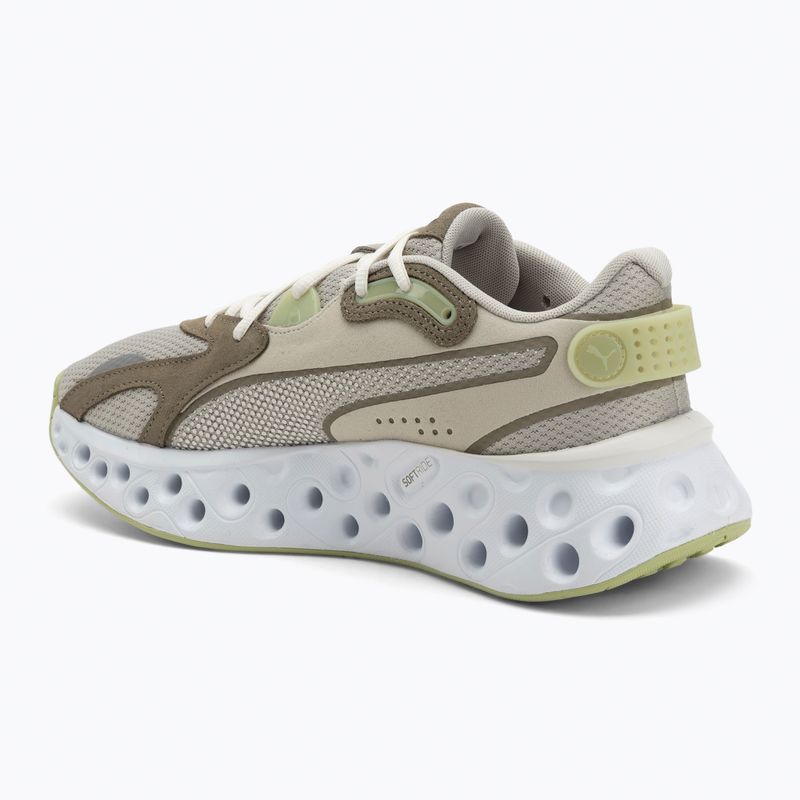 PUMA Softride Frequence, scarpe da corsa verde pistacchio, muschio di velluto e bianco caldo 3