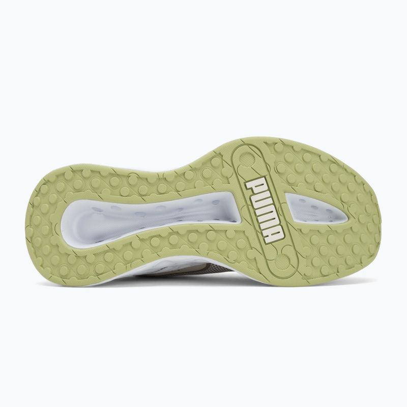 PUMA Softride Frequence, scarpe da corsa verde pistacchio, muschio di velluto e bianco caldo 4