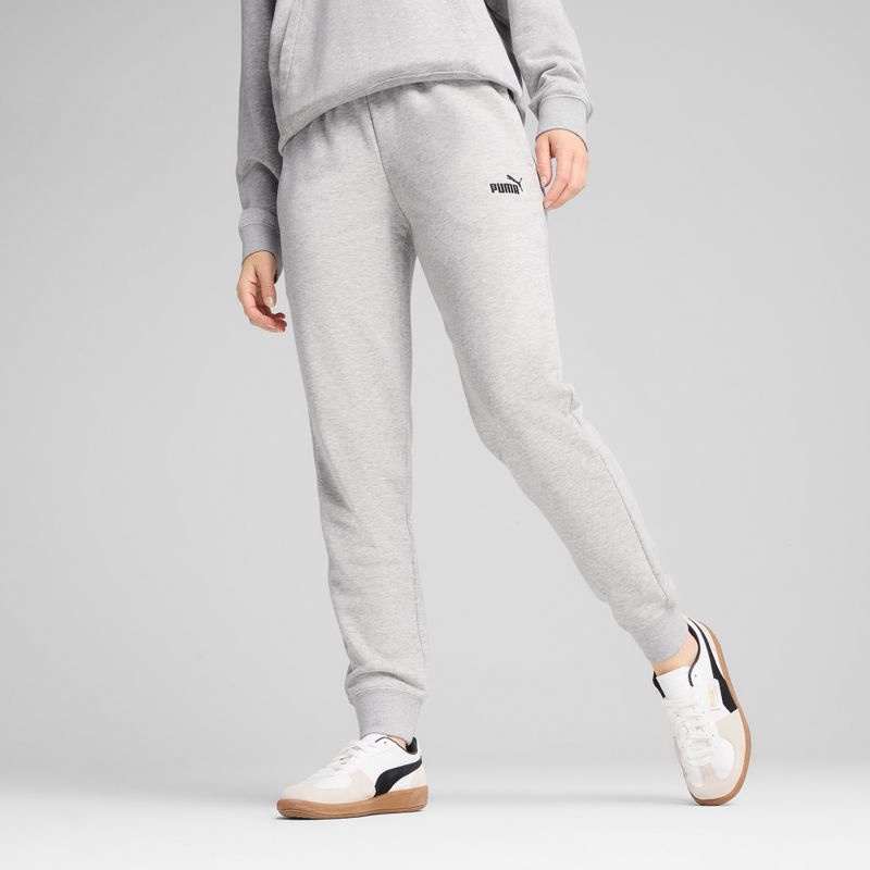 Donna PUMA ESS Small No. 1 Logo Sweatpants TR CL grigio chiaro heather 4