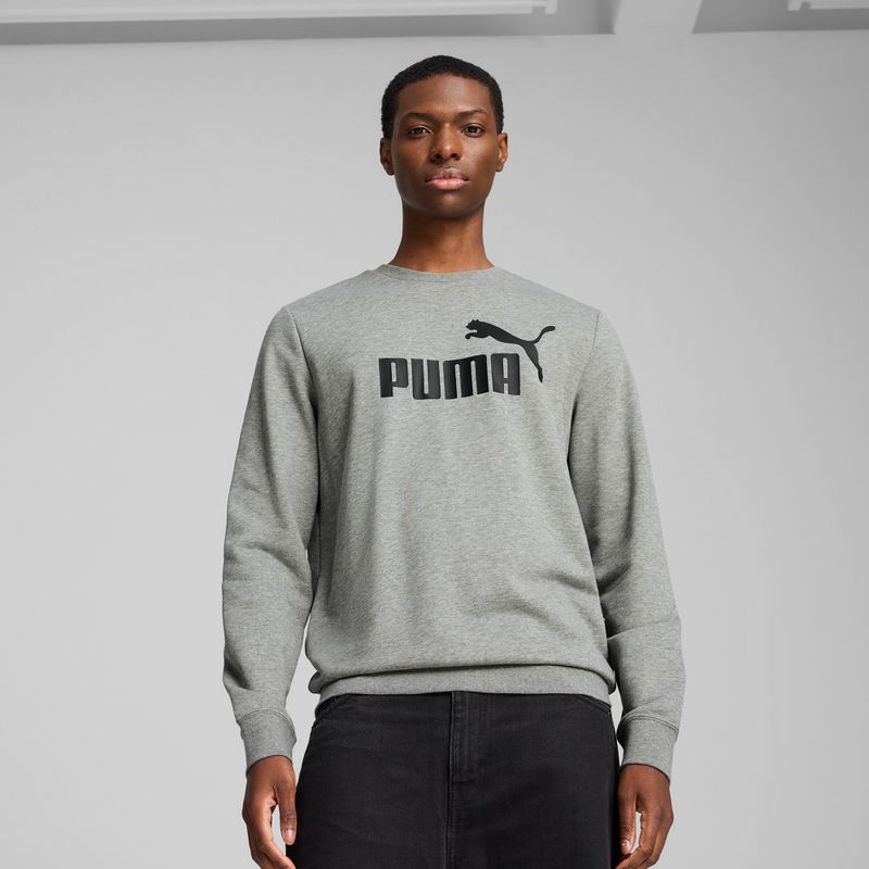 Felpa da uomo PUMA ESS No. 1 Logo Crew TR grigio erica medio 3