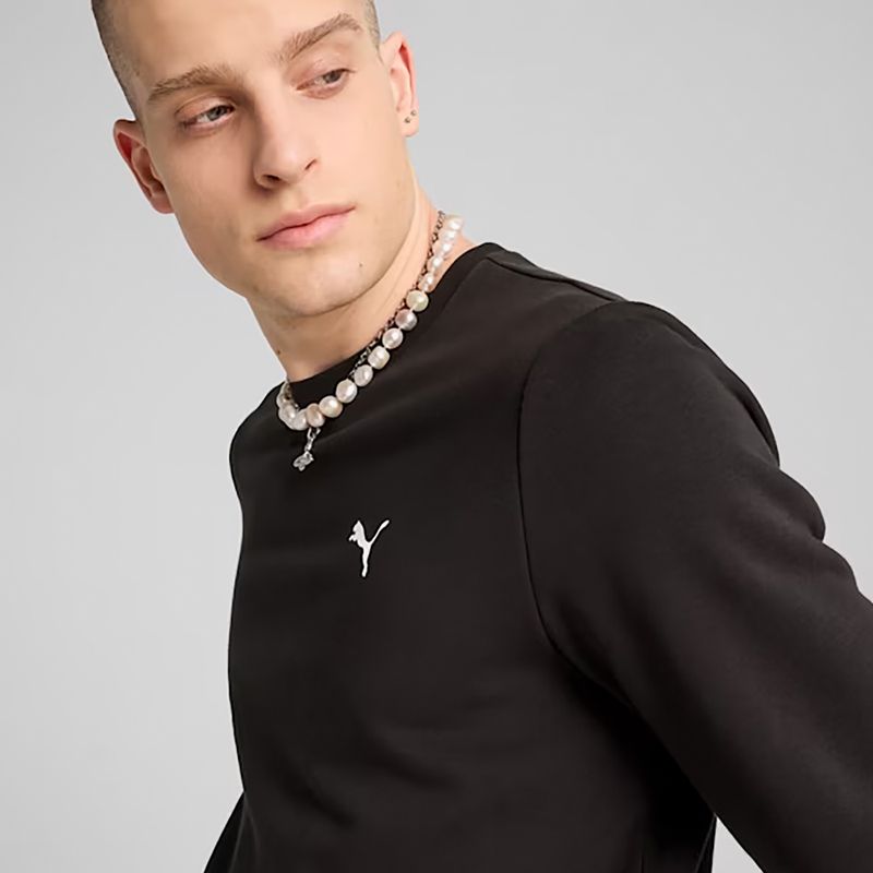 Felpa PUMA ESS Crew TR Uomo puma nero 5