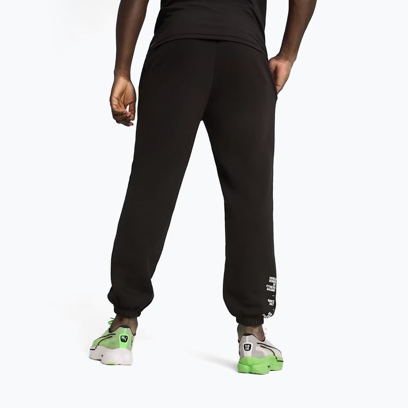 Pantaloni da uomo PUMA x HYROX Fleece neri 2