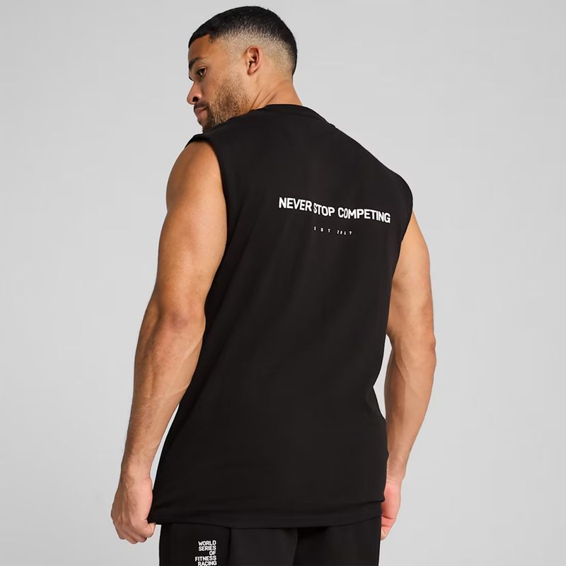 Maglietta da allenamento uomo PUMA x HYROX Cutoff Tank nera 4