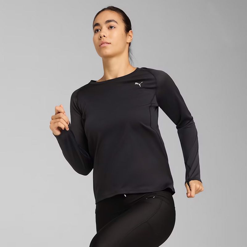 Maniche lunghe da corsa da donna PUMA Run Velocity Poly puma nero 3