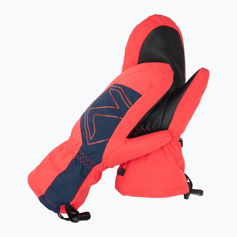 ZIENER Lavalino Guanti da sci per bambini Aquashield AW Mitten rosso fuoco