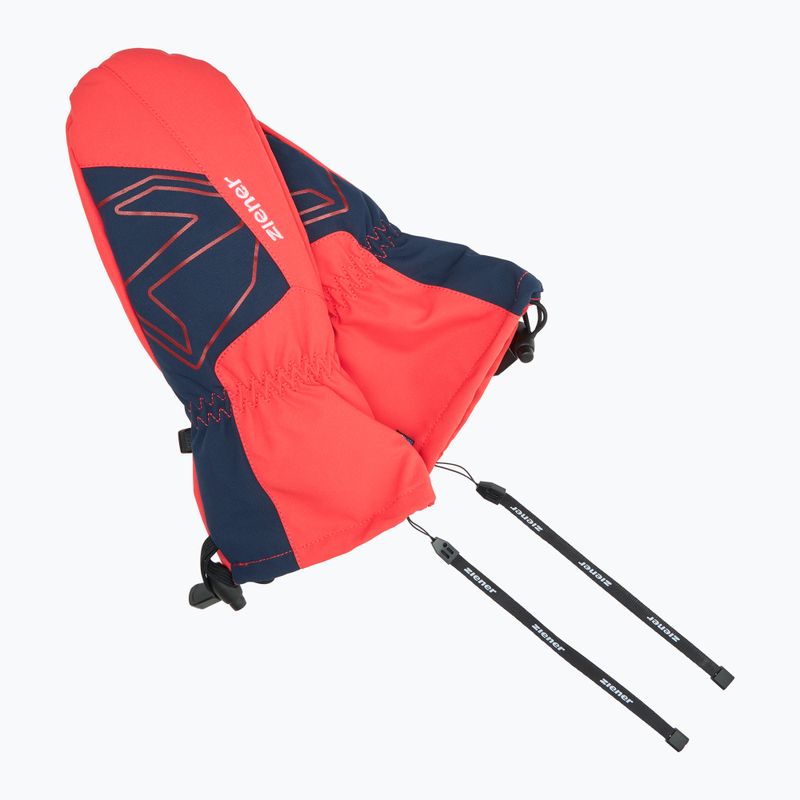 ZIENER Lavalino Guanti da sci per bambini Aquashield AW Mitten rosso fuoco 6