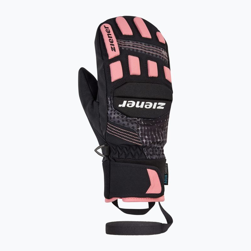 ZIENER Guanti da sci per bambini Luron Aquashield PR Mitten nero/rosa vani 2