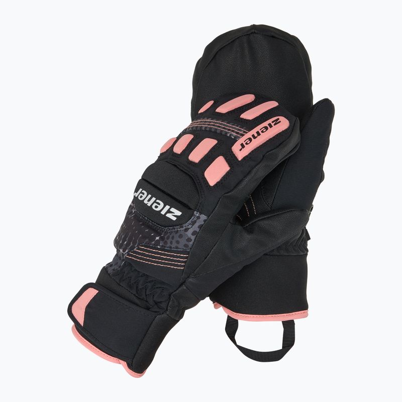 ZIENER Guanti da sci per bambini Luron Aquashield PR Mitten nero/rosa vani