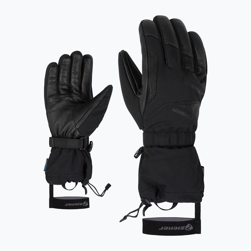 Guanti da sci da uomo ZIENER Gaiku-Z Aquashield AW black