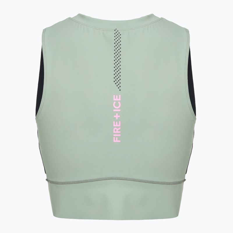maglietta da allenamento da donna BOGNER FIRE+ICE Caia 1/4 Zip eucalyptus 2