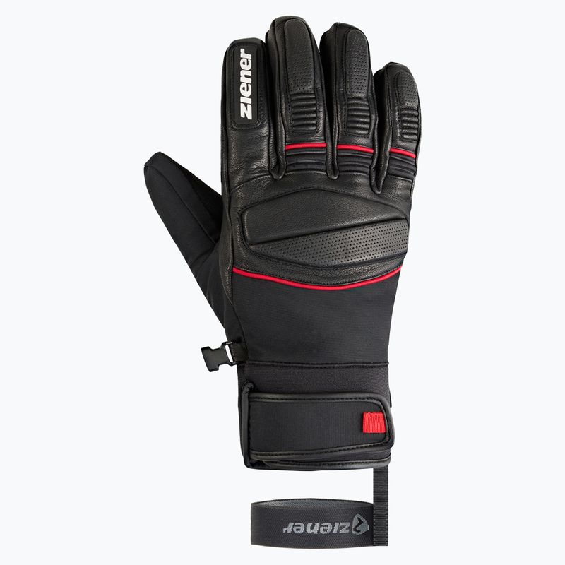 Guanti da sci uomo ZIENER Gomin-Z AS black/red 2