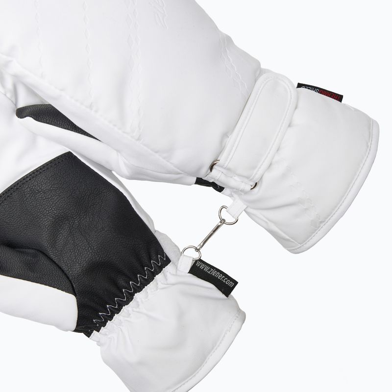 Guanti da sci donna ZIENER Kevi-Z PR Mitten white 5