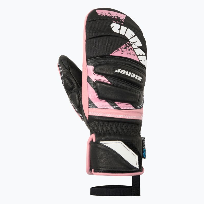 Guanti da sci per bambini Ziener Lopaki-Z AS PR Mitten black/pink vanilla 2
