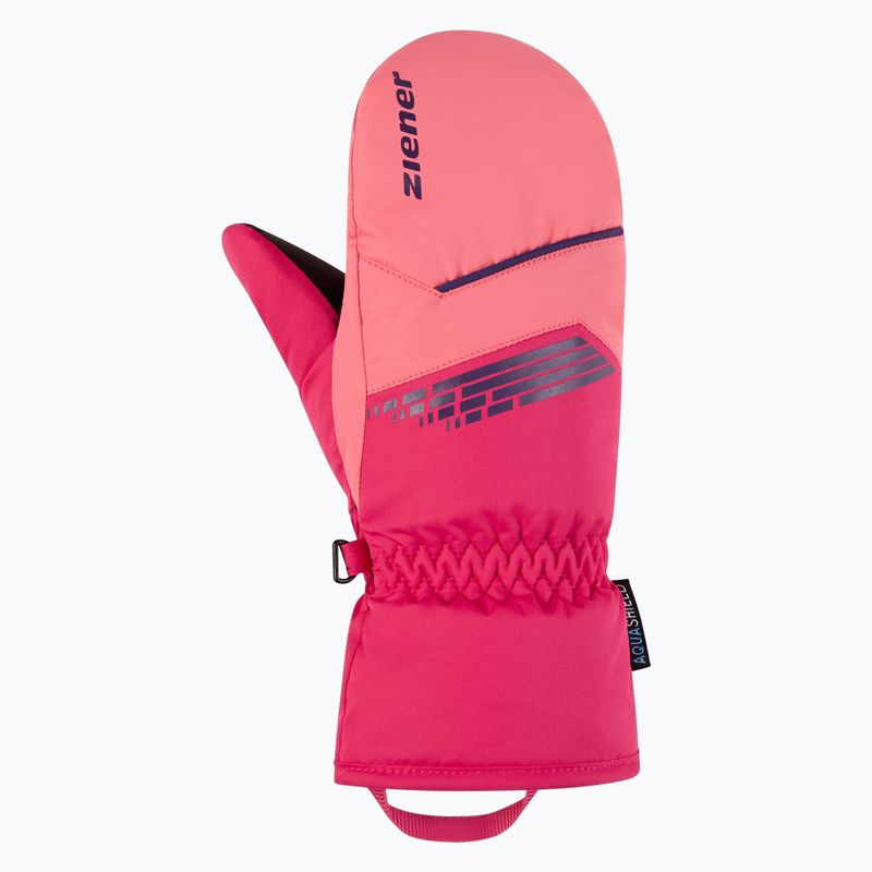Guanti da sci per bambini ZIENER Lavivo-Z AS Mitten pop pink 2