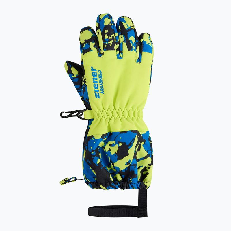 Guanti da sci per bambini ZIENER Levio AS Minis camo persian blue 2