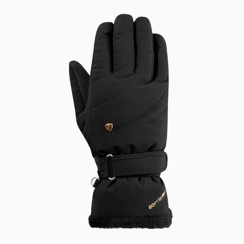 Guanti da sci da donna ZIENER Keaka-Z Aquashield PR black/gold art. 2