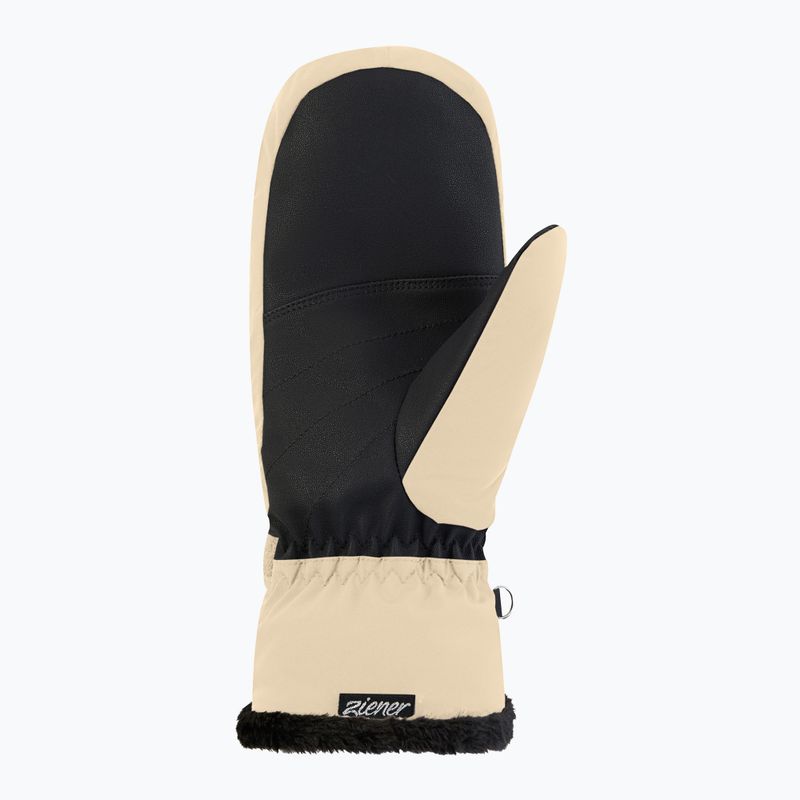 Guanti da sci da donna Ziener Keaki-Z Aquashield PR Mitten Glove soft taupe 3