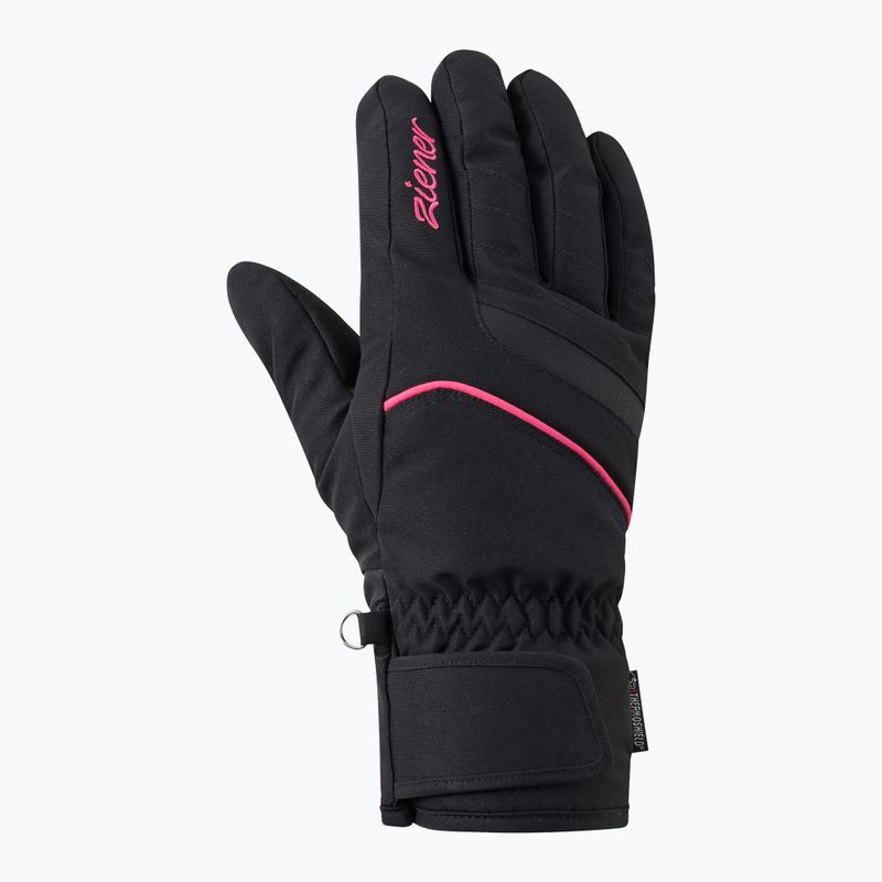 Guanti da sci da donna Ziener Khania-Z PR Glove black/pink lily 2