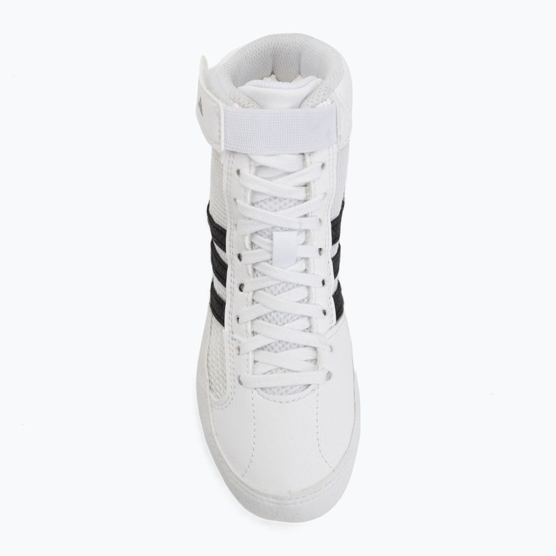 Scarpe da boxe per bambini adidas Havoc white/black 5