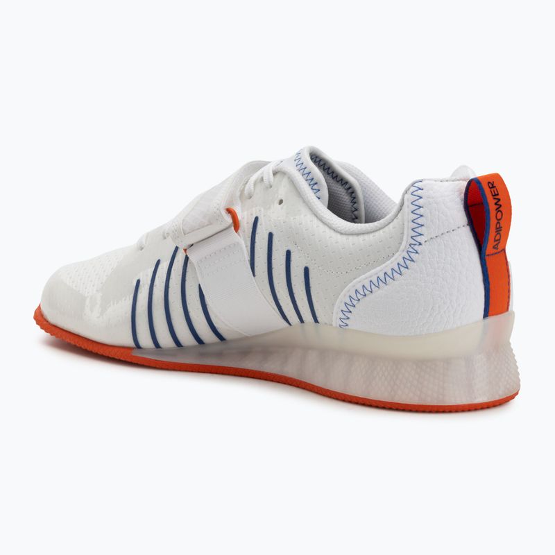 Scarpe da sollevamento pesi adidas Adipower Weightlifting III Footwear white/dark blue/royal blue 3