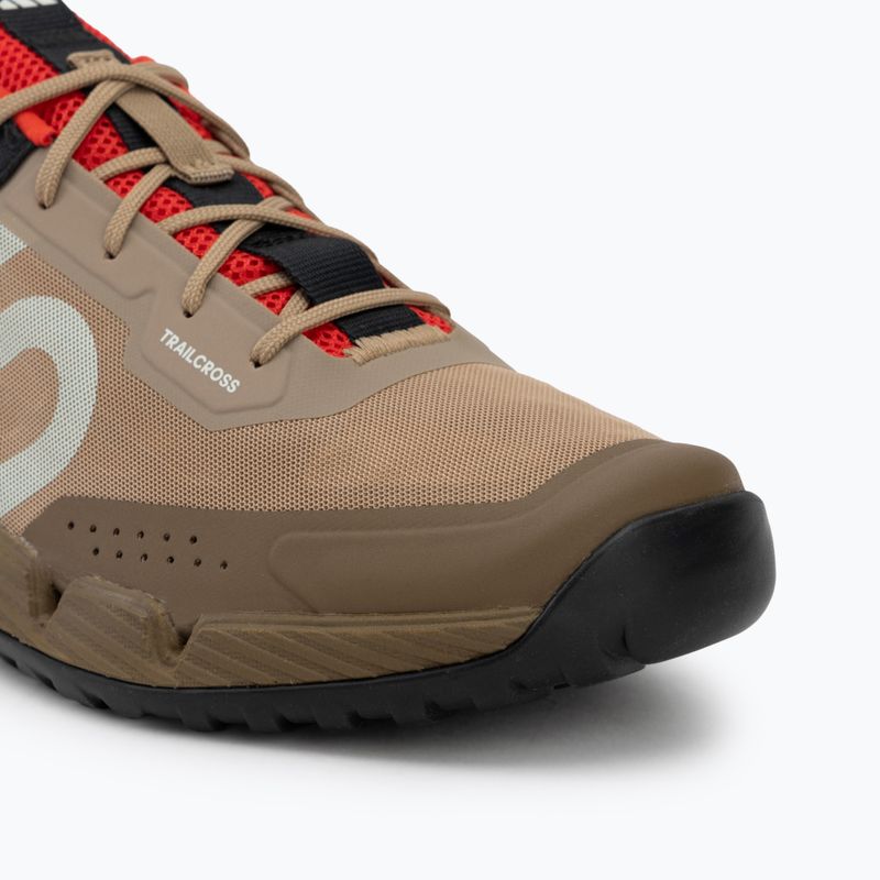 Scarpe da ciclismo da uomo con suola piatta adidas FIVE TEN Trailcross LT cardboard/off white/core black 7