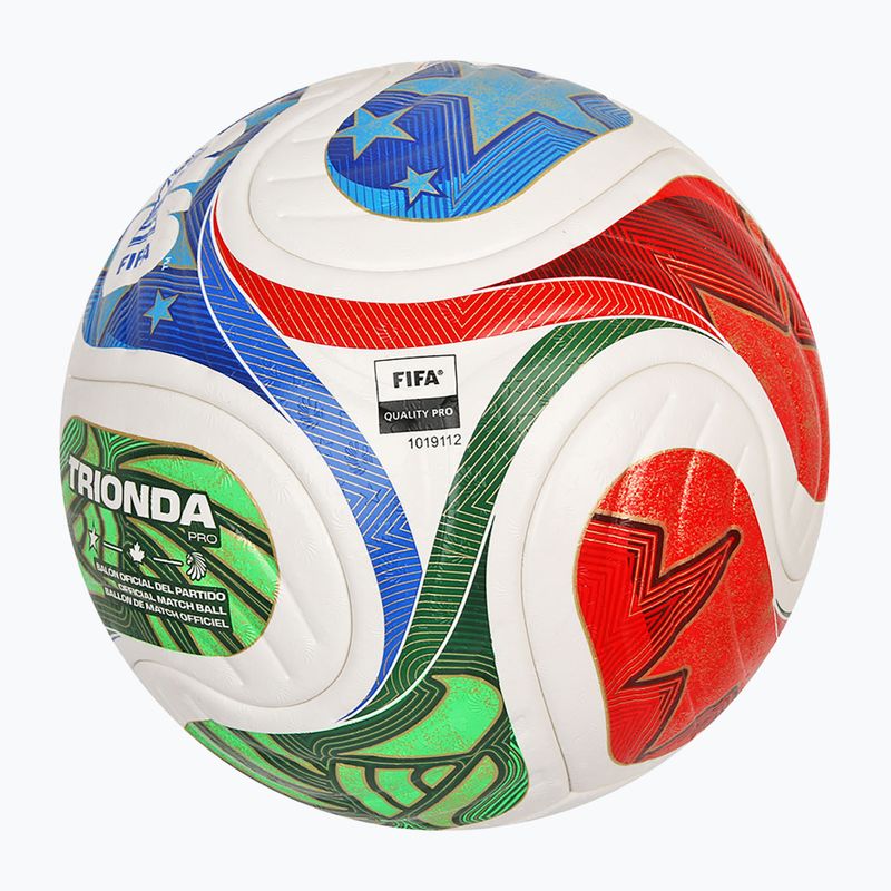 Pallone da calcio adidas Trionda Pro World Cup white/blue taglia 5 3